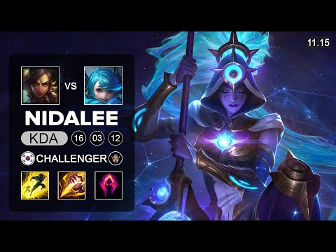 Nidalee Jungle vs Gwen - KR Challenger Patch 11.15
