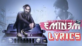 Tribute To Eminem Lyrics | Emiway Bantai | Adarsh Kumar Official