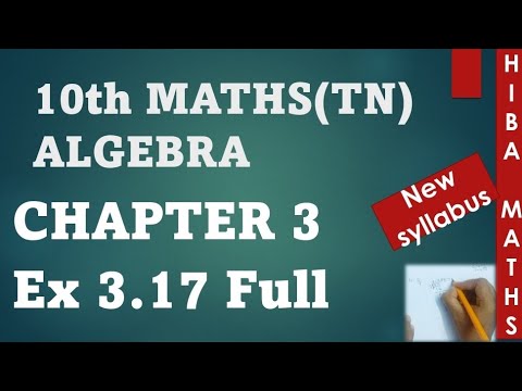 10th maths chapter 3 exercise 3.17 full answers tn samacheer hiba maths