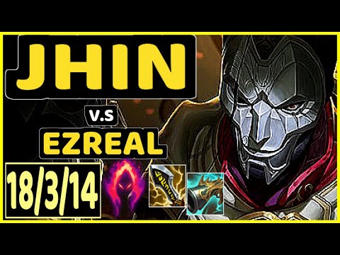 PUFF (JHIN) vs EZREAL - 18/3/14 KDA BOTTOM ADC GAMEPLAY - KR Ranked GRANDMASTER