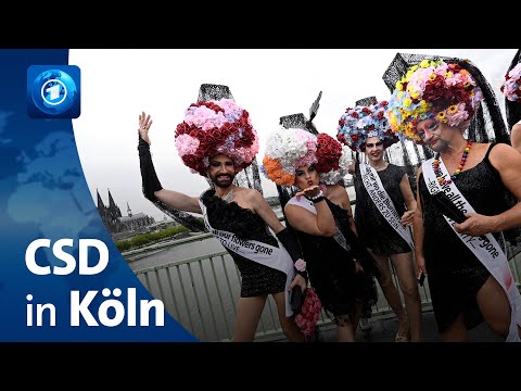 Zehntausende Teilnehmende beim Christopher Street Day in Köln