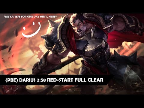 [Season 11.7 PBE] Darius Jungle Clear Guide | 2:58 Red-Start Full Clear (Yes 2:58)