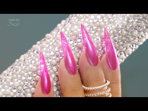 Jelly Nails with a Chrome Twist
