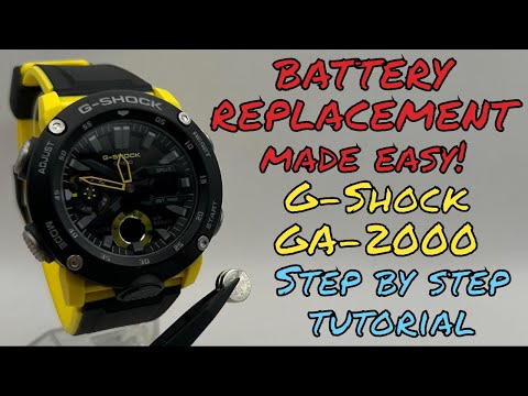 Replacing G Shock GA-2000 Battery MADE EASY! Step By Step Tutorial (5590 Module)