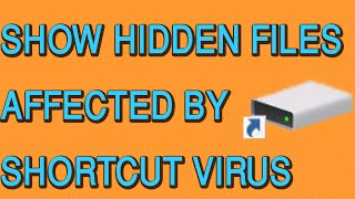 How to show hidden files infected by shortcut virus in USB flash pendrive - Unhide virus files