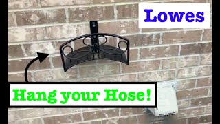 How to install Lowes garden hose wall mount