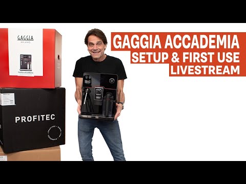 Gaggia Accademia : Unboxing, Startup, & First Use Livestream