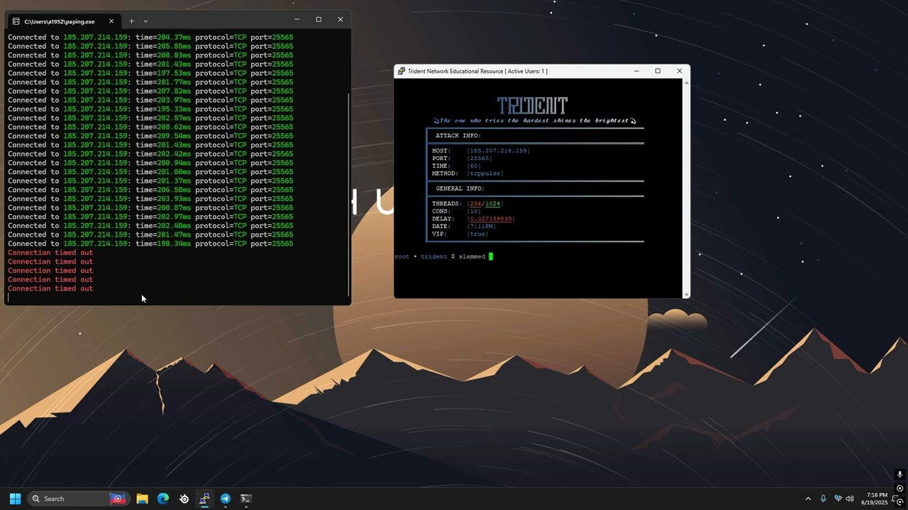 TridentC2 vs Protected Game Server