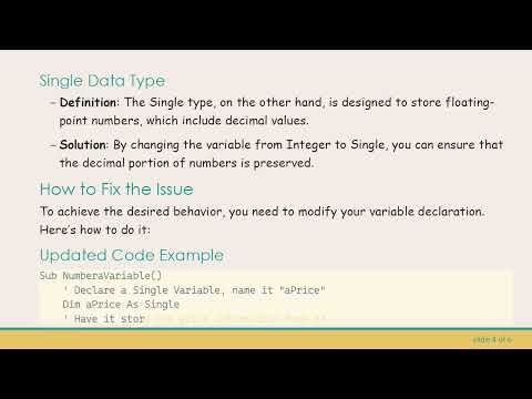 Resolving Value Assignment Issues in Excel VBA: Why 1.5 Becomes 2.0