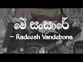 Me Sansare මේ සංසාරේ Papu Thurin Muwa Thiyan Radeesh Vandebona Lara S Lyrics