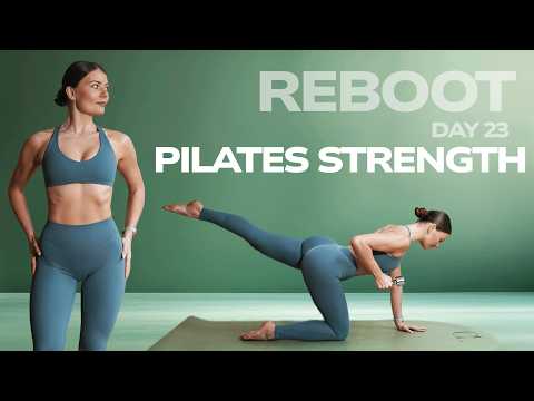 30 MIN STRENGTH BASED PILATES HOME WORKOUT WITH WEIGHTS- No Repeats