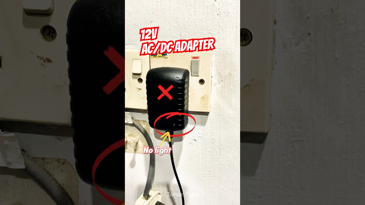 Faulty AC/DC 12V Power Adapter #poweradapter #faulty