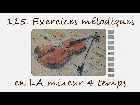 cours 115  - Am 4T - démo VIOLON - Arpèges en escaliers sur 4 temps
