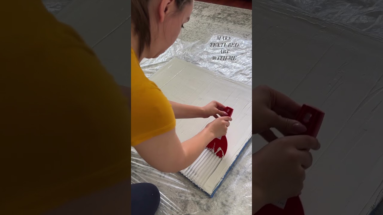 DIY textured canvas art! Whaddya think? Would you try it? 😍
