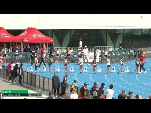 Girls U11 100m Heat 2: 2022-23 State Combined Events Championships - Sunday