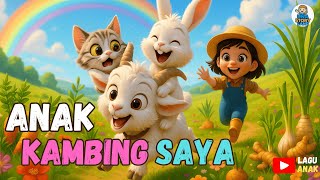 Download lagu 🎵Anak Kambing Saya🐐| Lagu Anak Lucu & Edukatif | Tebak Makanan Hewan| Animasi 3D mp3