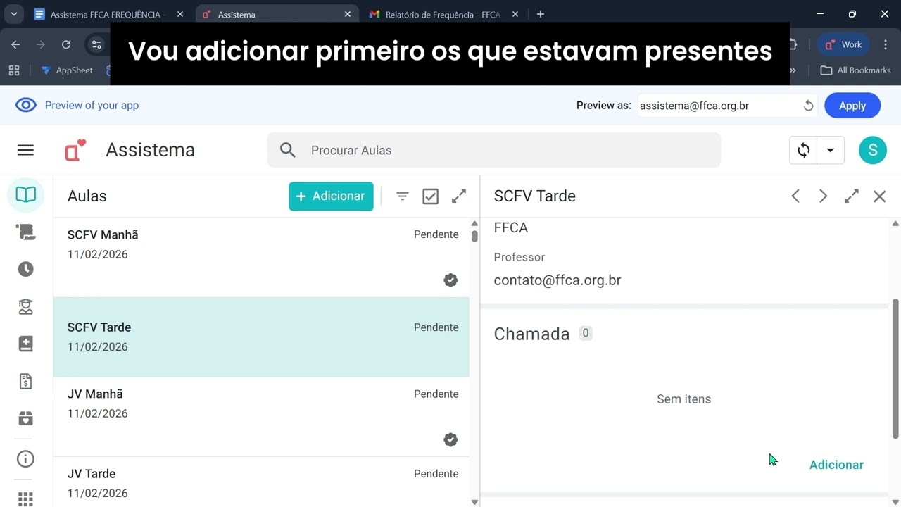 04 Fazendo a Chamada