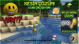 Minecraft Verity Modu AI Connection Hatası Çözümü! (Groq API Key Ekleme)