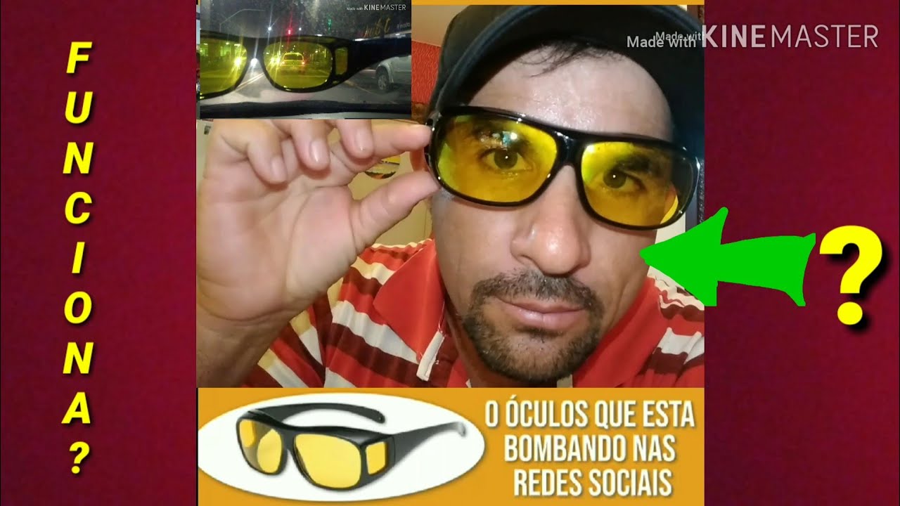 Óculos pra dirigir à noite... Será que funciona