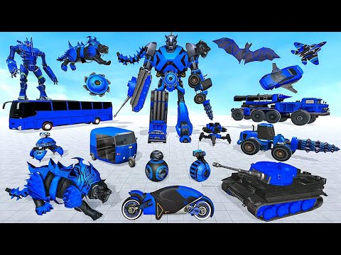 Flying Tiger Robot Car Games: Tiger Robot Against Golem Monster Boss | Android iOS Gameplay