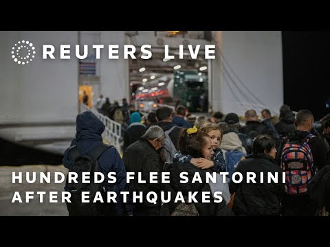 LIVE: People leave Santorini by ferry after earthquakes