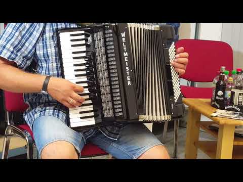Klangprobe Akkordeon Sonderanfertigung Weltmeister Opal super Musette
