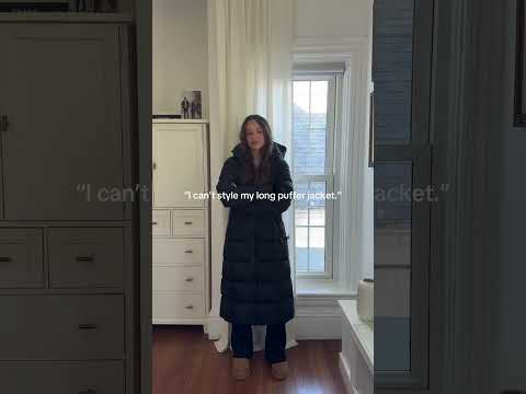 you can still style your long puffer jacket ❄️ #outfitideas #winteroutfits