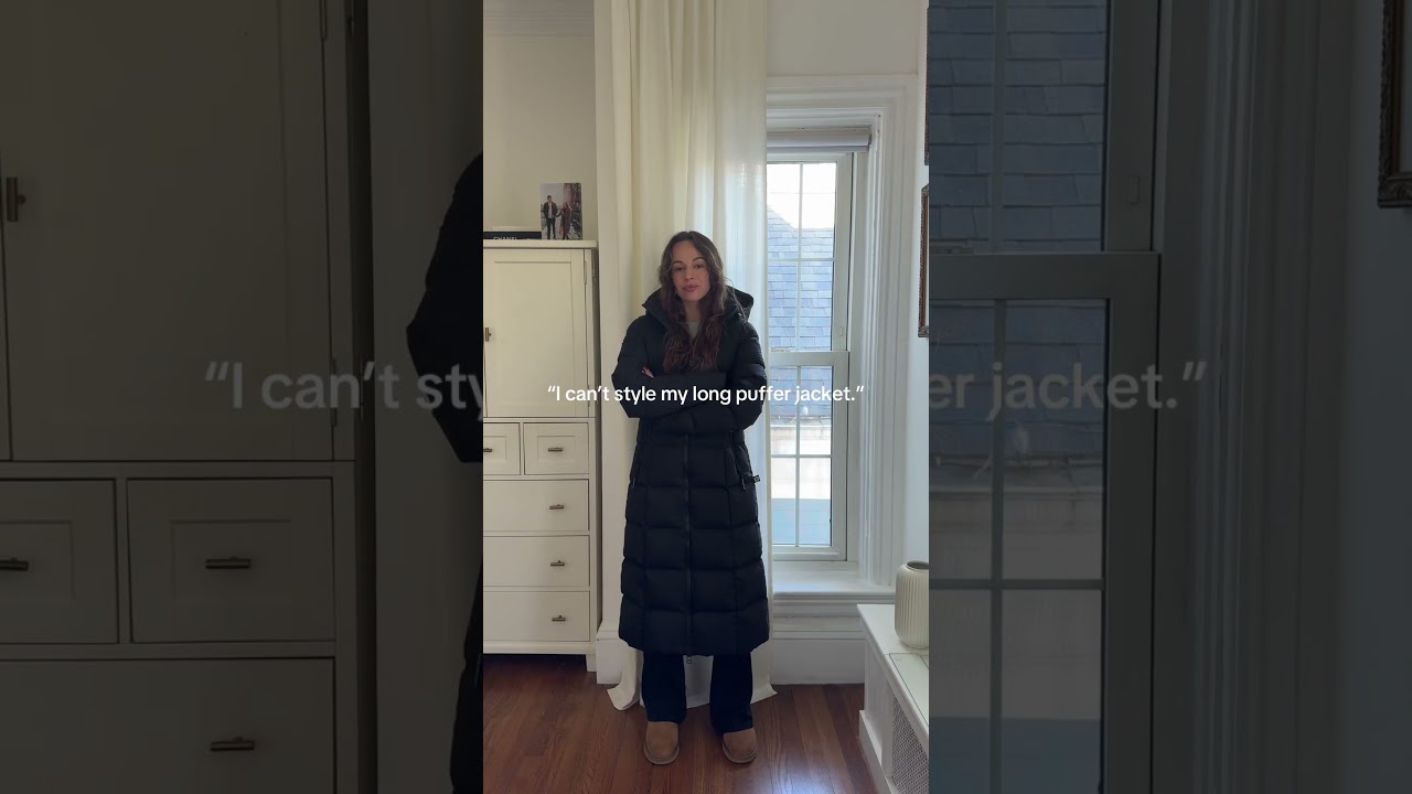 you can still style your long puffer jacket ❄️ #outfitideas #winteroutfits