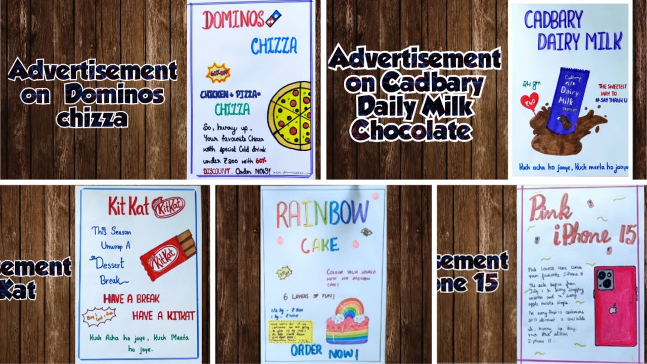 5 Easy Advertisement Drawings /Pencil sketch tutorials/pencil drawing/for beginners/advertisement