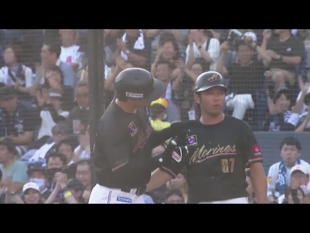 【1回裏】打点トップ独走中!! マリーンズ・ソト センターへのタイムリーヒットで先制に成功!!  2024年7月21日 千葉ロッテマリーンズ 対 北海道日本ハムファイターズ