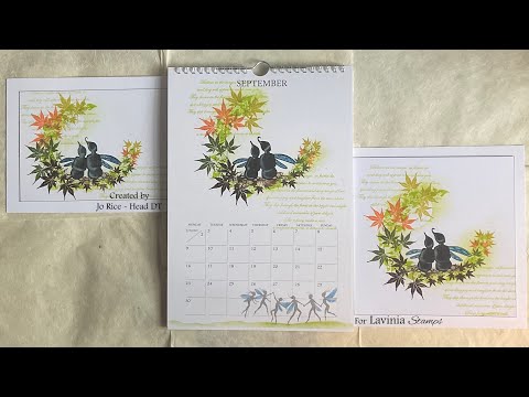 Star Gazing in September by Jo Rice #laviniastamps #calendar