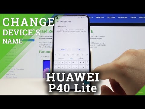 How to Change Name of HUAWEI P40 Lite