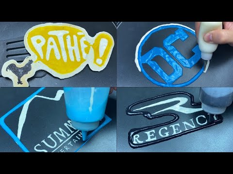 Film Company Logos Pancake Art - DC, Pathe, Summit Entertainment, Regency Enterprises