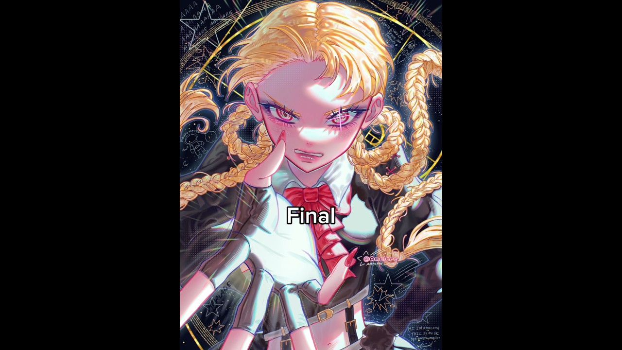 Base vs Final 👩🏼‍🚀 #digitalart #ocart #animeart #arttutorial #イラスト #描き方 #shorts