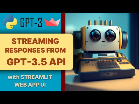 Streaming completions from GPT 3 API. Chat gpt like streaming text with Streamlit web app UI