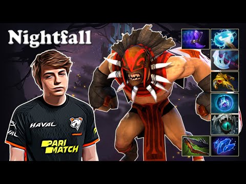 Nightfall - Bloodseeker Safelane vs Tims Grimstroke, Bok Lycan | Dota 2 7.29d Gameplay