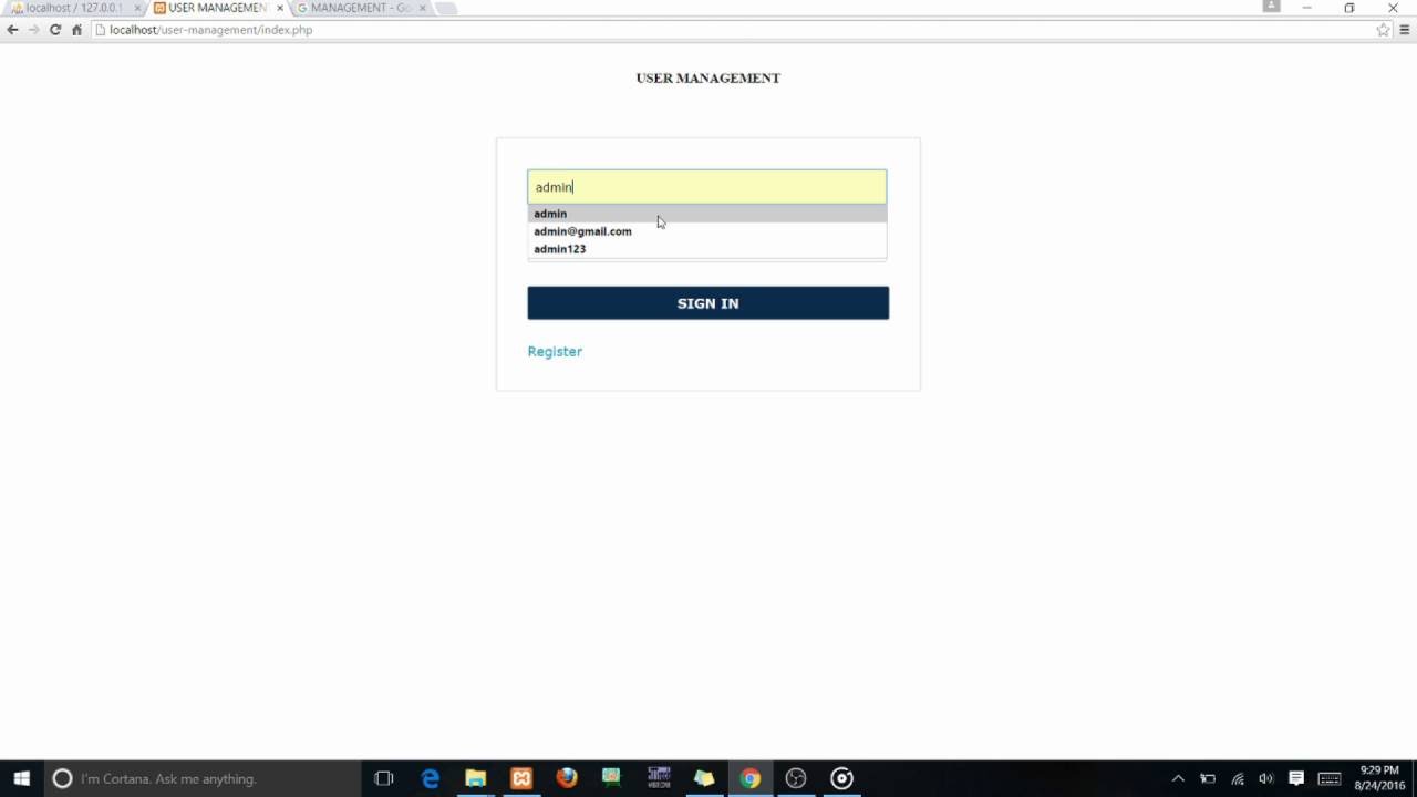 PHP User Management System Script - Demo