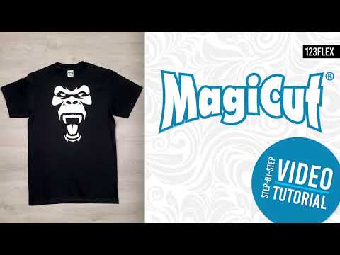 Bedrucken eines schwarzen T-Shirts mit 123Flex White