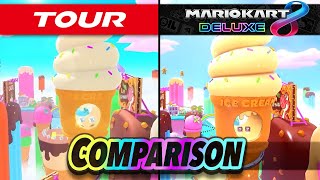 Sky-High Sundae Graphics Comparison! (Tour VS Mario Kart 8 Booster Course)