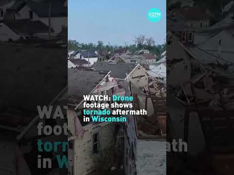 WATCH: Drone footage shows tornado aftermath in Wisconsin