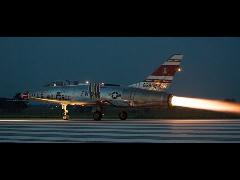 F-100F Super Sabre Evening Take-Off