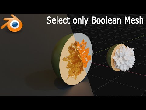 How to select only the mesh generated from Boolean Modifier #oe257
