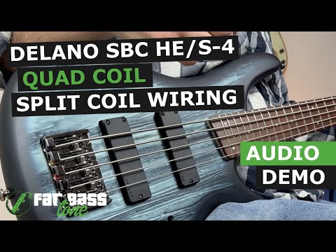 Delano SBC HE/S-4 (Split Coil Wiring) Soapbar Pickups Demo