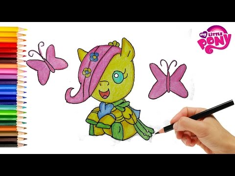 My Little Pony Coloring Book Fluttershy. How to Draw Fluttershy Baby