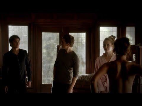 TVD 4x16 - Elena emerges naked in front of Damon & Stefan, Damon asks her not to feed on anyone | HD