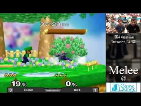 Melee at JJ's 15 - Exumer (Sheik) Vs. ROFL (Luigi) - Winners Quarters - Singles