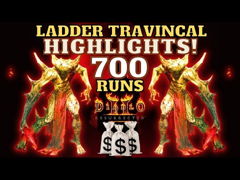 Diablo 2 Resurrected - 700 Ladder Travincal Runs Loot Highlights