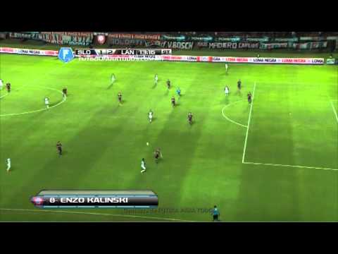 Gol de Kalinski. San Lorenzo 1 Lanús 2. Fecha 13. Torneo Final 2014. Fútbol Para Todos