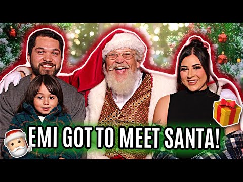 Emi hat den Weihnachtsmann getroffen! Er war so schüchtern!! 🙈🎅