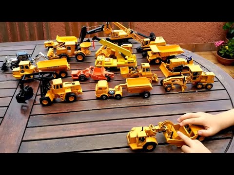 Tractor infantil y juguetes metal grúa excavadora camión hormigonera apisonadora bulldozer cargadora
